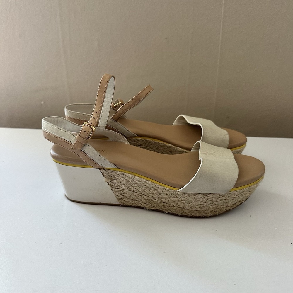 Cole Haan Womens Wedge Platform Sandals Size 7.5 B Resort Wedding Vacation